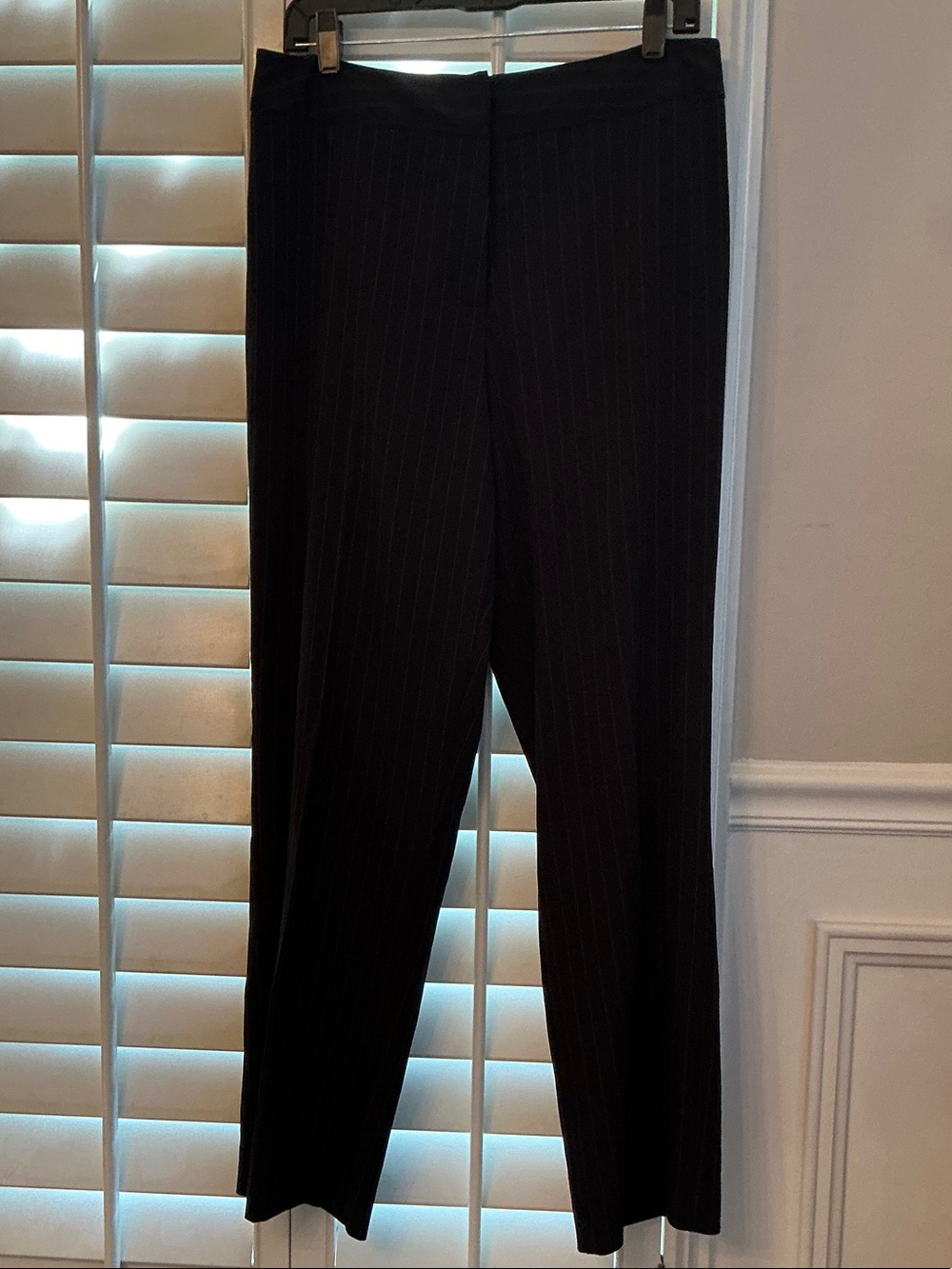 Investments Black Pinstripe Trousers